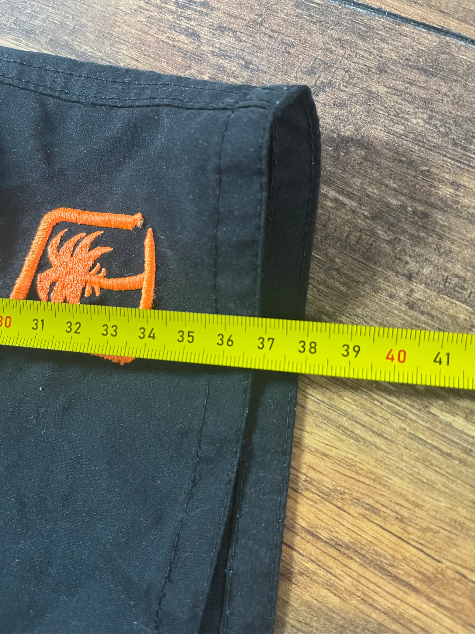 Solid black swim shorts with embroidered palm tree logo. Minimalist style - sun project - Size L - very good condition – photo 6